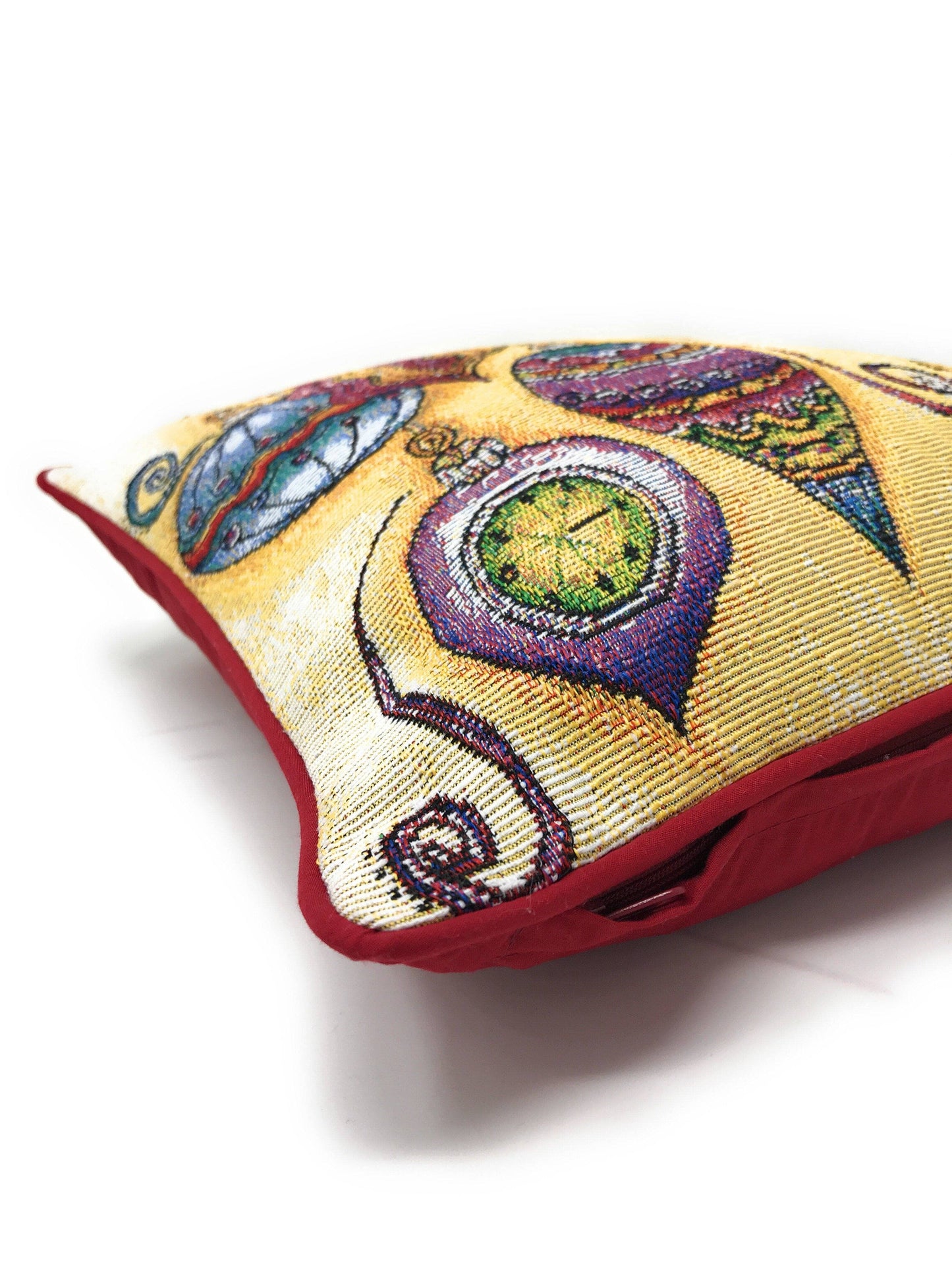 DaDa Bedding Set of 4 Pieces - Autumn Harvest Halloween & Christmas Ornaments Holiday Tapestry Throw Pillow Covers Bundle Pack - 16" x 16"