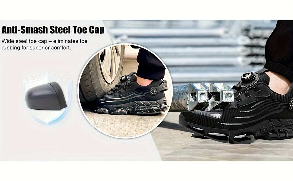 Job Site Work Shoes Men'S Puncture Proof Comfort Cushion Anti Slip Industrial