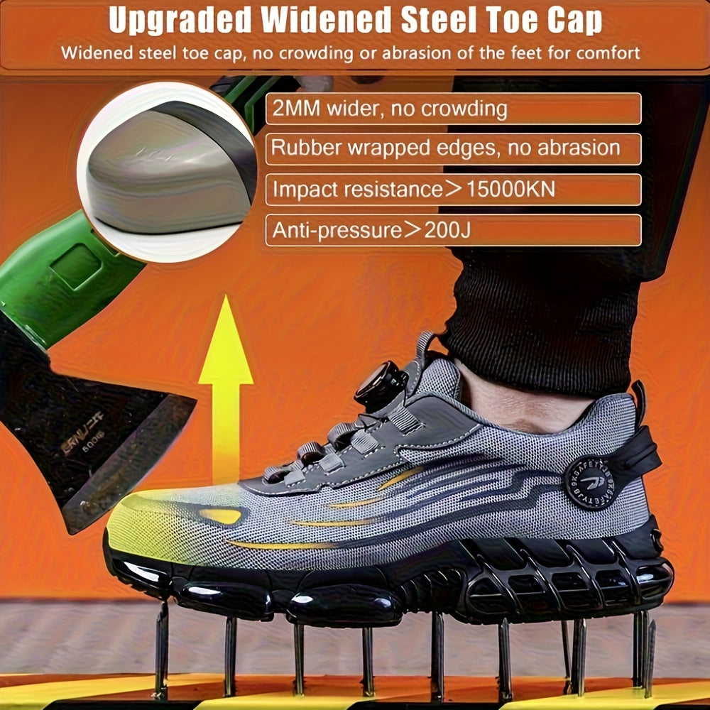 Job Site Work Shoes Men'S Puncture Proof Comfort Cushion Anti Slip Industrial