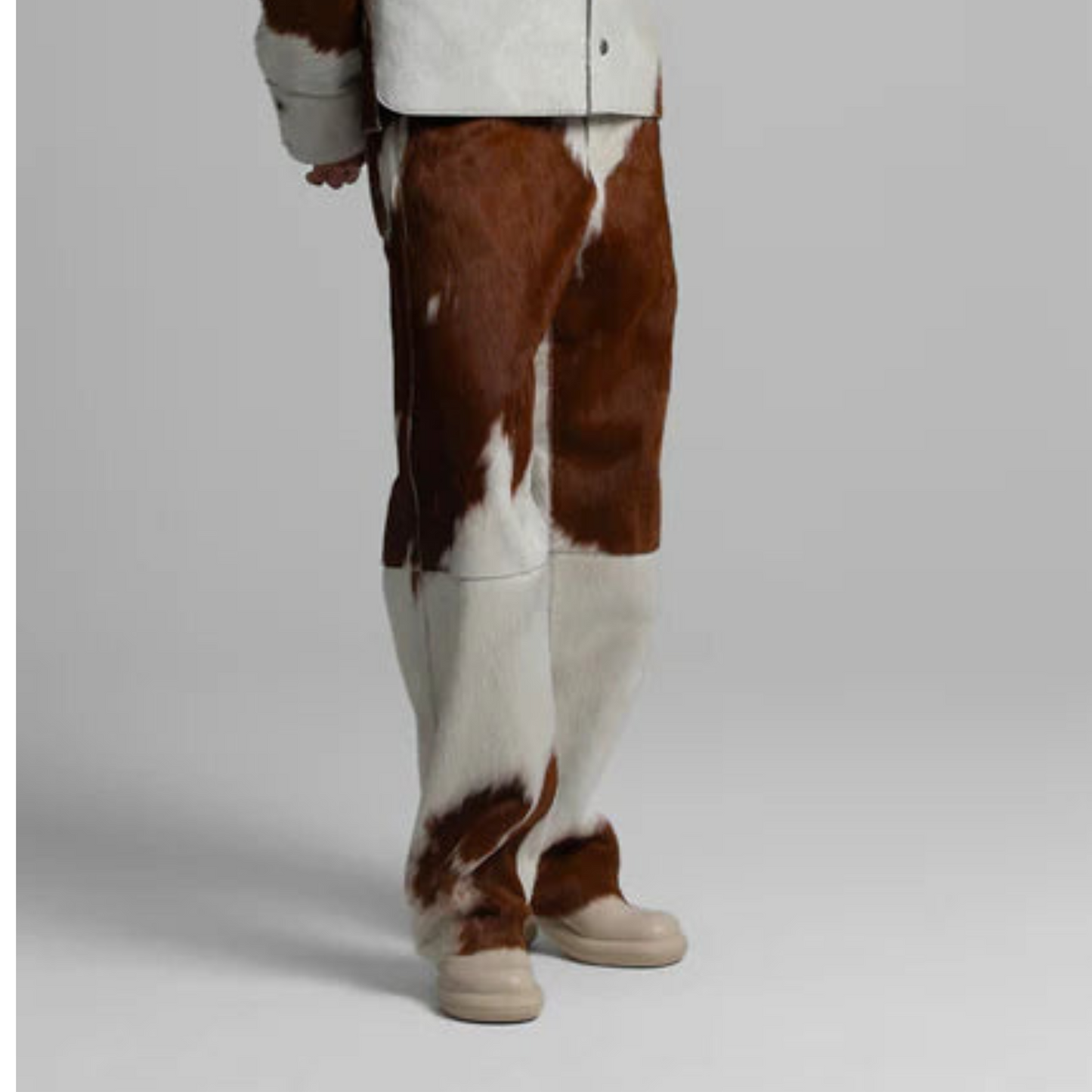 Men's Cowhide Pants – Hair-On Pony Hair with Cow Print