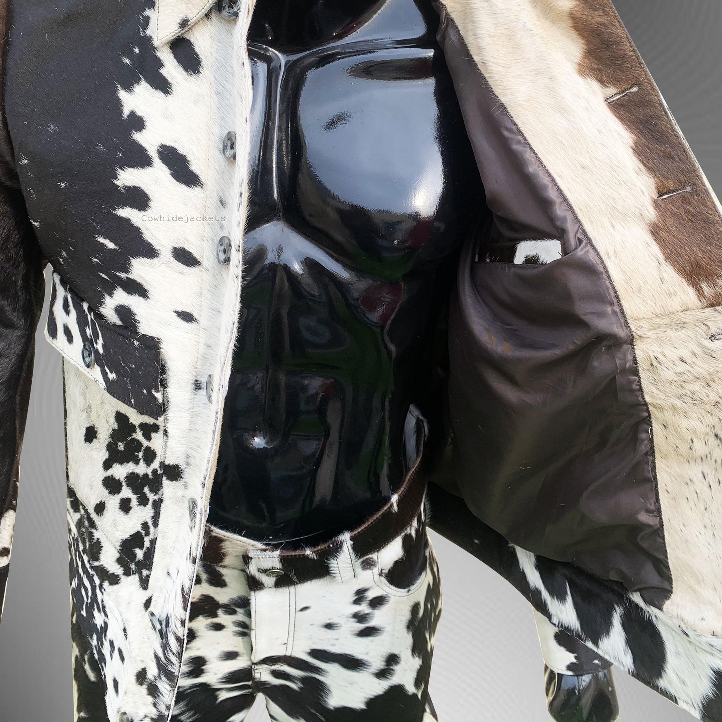 Men's Hair-On Cow Print Jacket