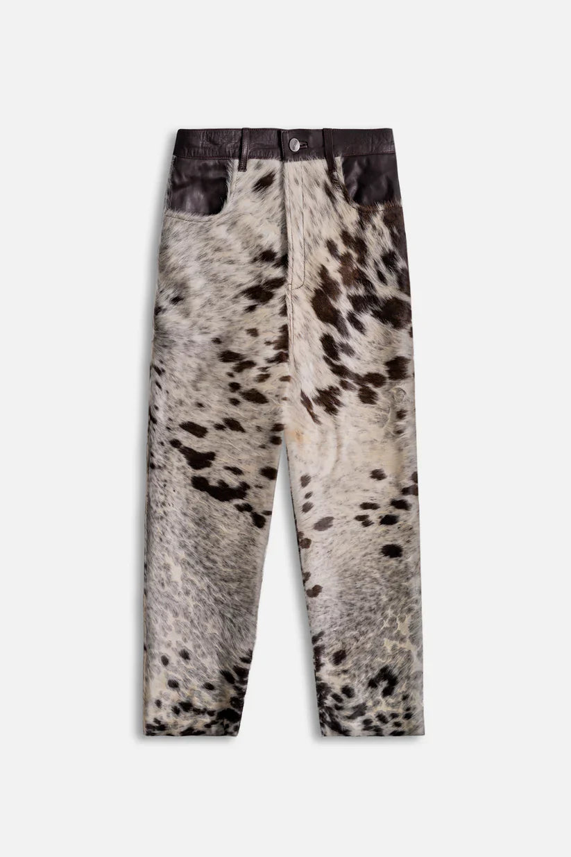 Hair-On Cowhide Pants – Premium Pony Hair Cow Print Unisex