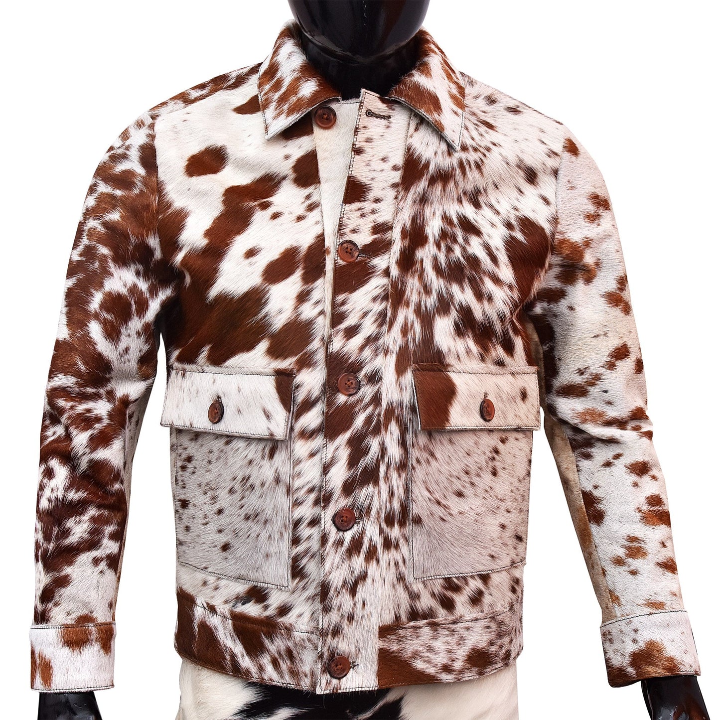 Men's Cowhide Fur Jacket – Real Hair-On Pony Skin Leather Coat