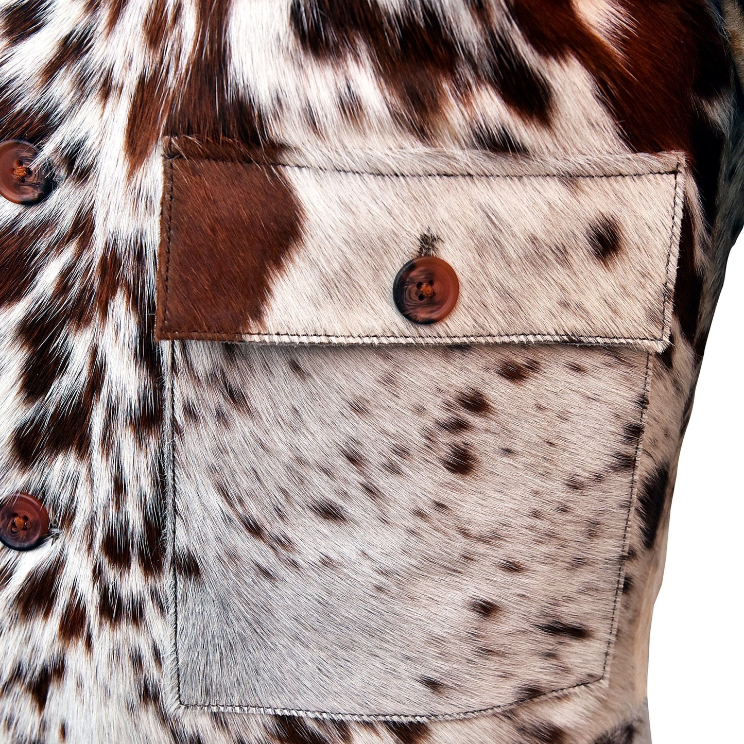 Men's Cowhide Fur Jacket – Real Hair-On Pony Skin Leather Coat
