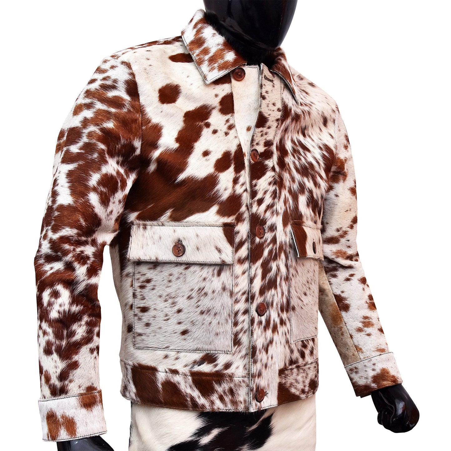 Men's Cowhide Fur Jacket – Real Hair-On Pony Skin Leather Coat