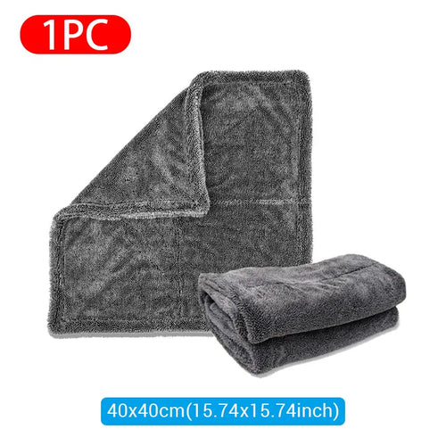 1200GSM/600GSM Microfiber Car Cleaning Towel - Double-Sided Super Absorbent