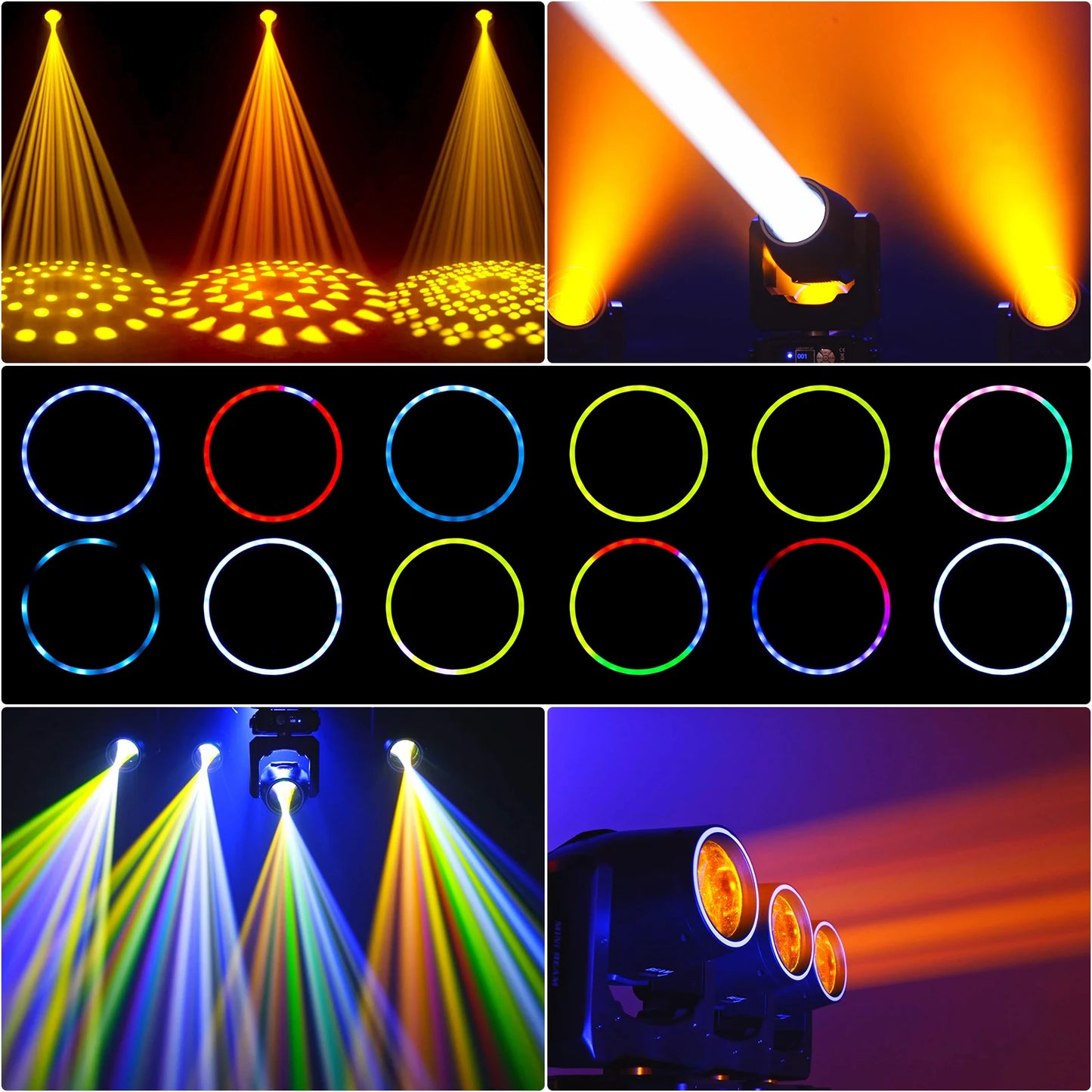 Yiflamefly 2Pcs 450W Moving Head Lights+1Pcs Flightcase With Wheel Combination Set For Wedding Party Music Show Stage Lighting