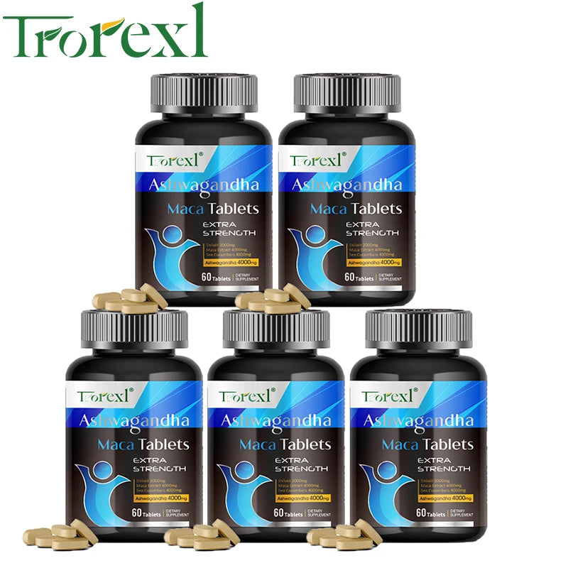 Ashwagandha & Maca Root Male Enhancing Supplement,Max Strength,Boost High Stamina, Vitality for Men