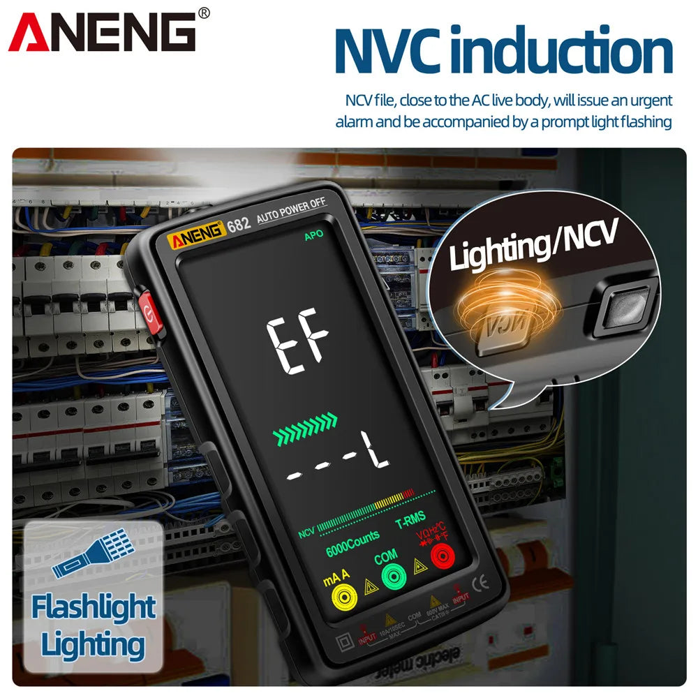 ANENG 681/682/683 Pro 6000 Count Rechargable Digital Multimeter Non-contact Voltage Tester Current Meter Electric Measuring Tool