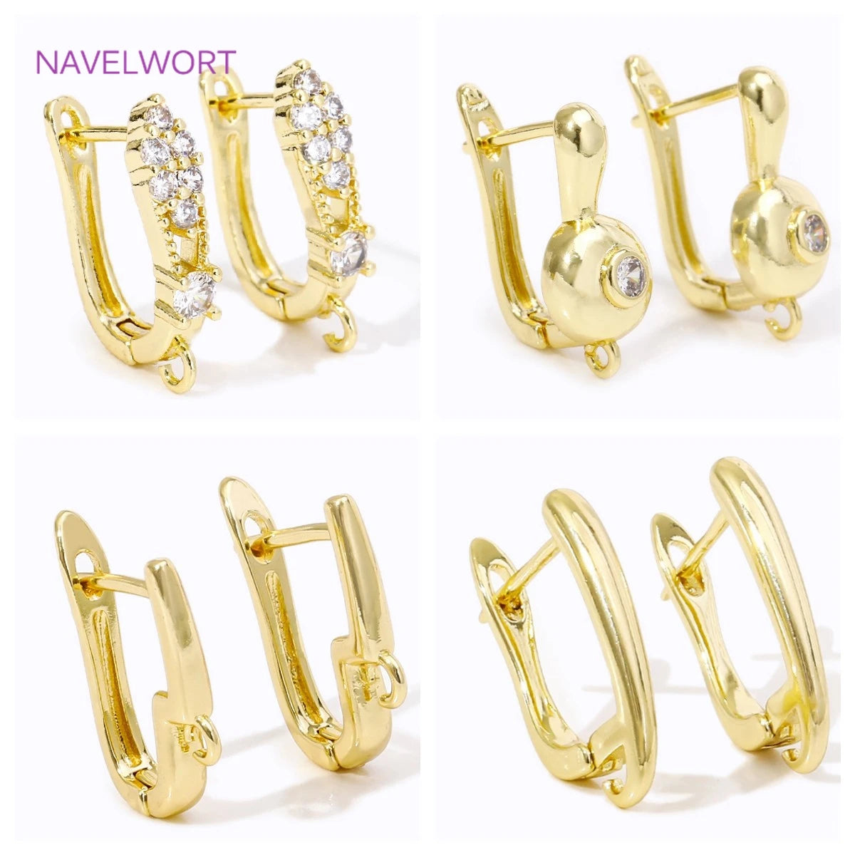 Premium 18K Gold Plated Earring Hooks - Professional DIY Jewelry Making Supplies