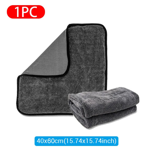 1200GSM/600GSM Microfiber Car Cleaning Towel - Double-Sided Super Absorbent