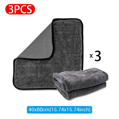 1200GSM/600GSM Microfiber Car Cleaning Towel - Double-Sided Super Absorbent