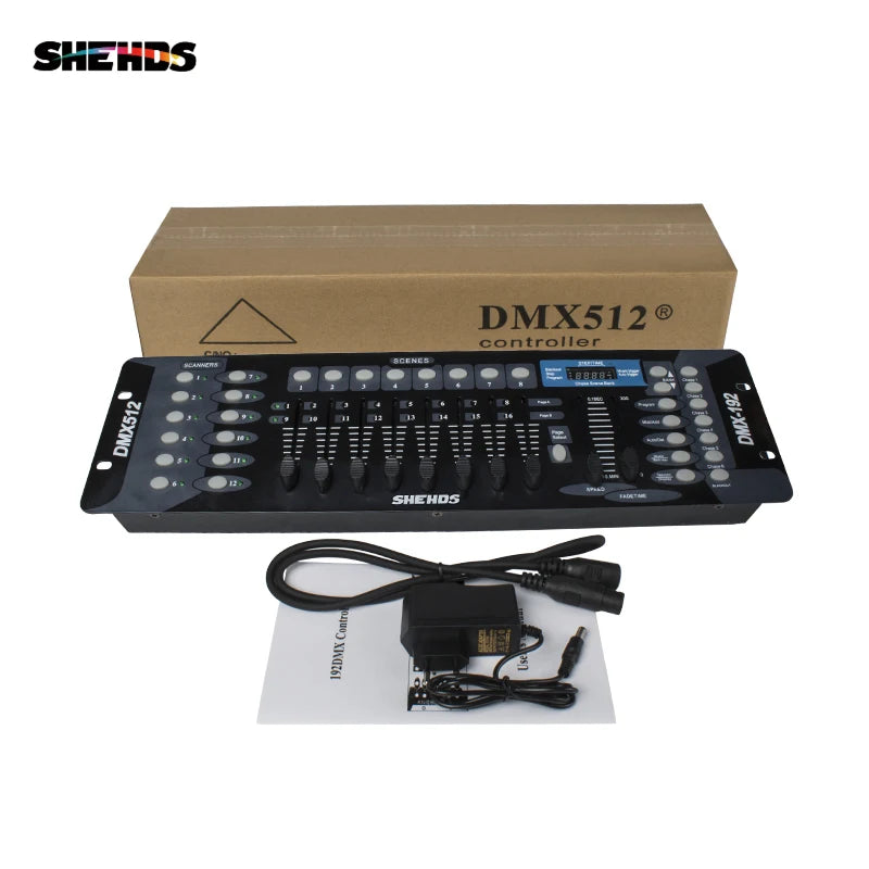 SHEHDS 192 DMX Lighting Controls 512 Disco DJ DMX Console Light For DMX Light DJ Party Beam Wash Lighting