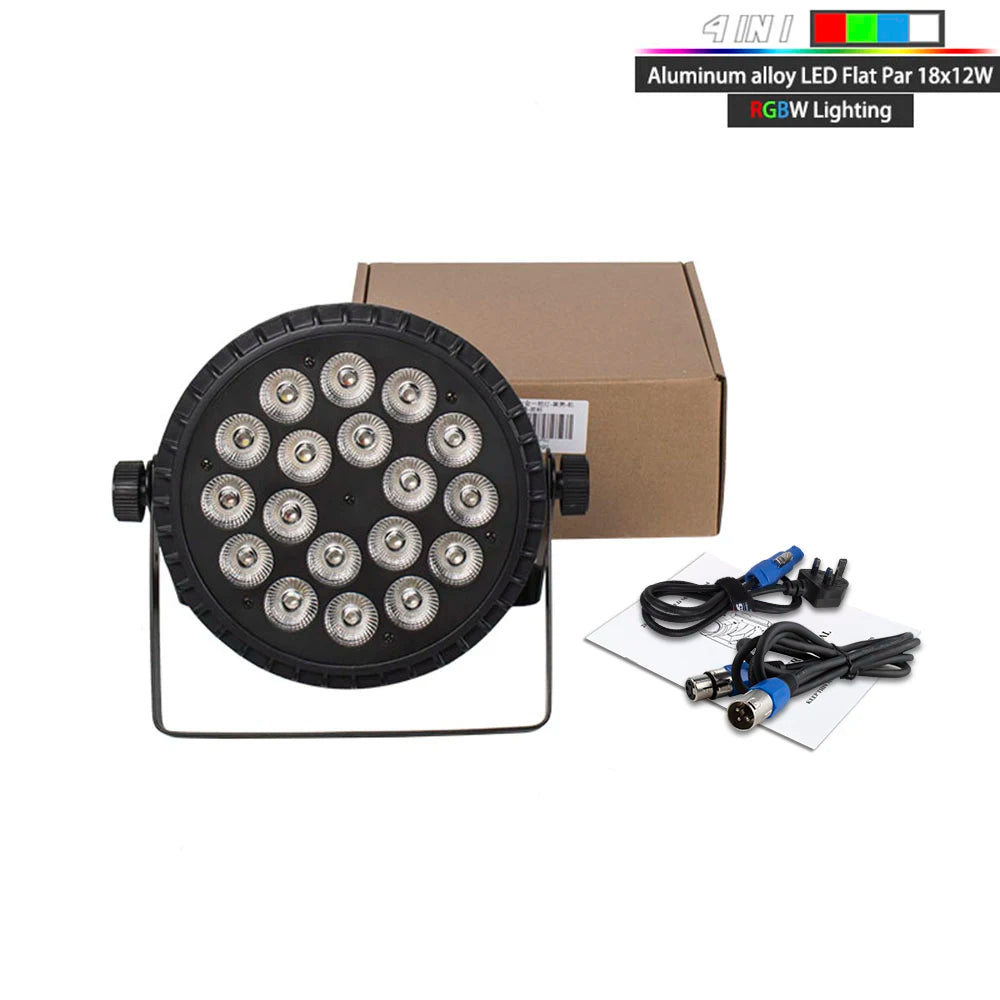 SHEHDS LED Aluminum Waterpoor18x18 And 18x12 Par Lighting RGBWA+UV DMX 6/10 Channles For DJ Disco Stage Light