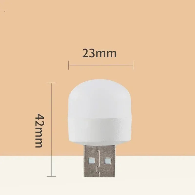 1-10Pcs Mini USB Night Light Warm White Eye Protection Book Reading Light USB Plug Computer Mobile Power Charging LED night Lamp