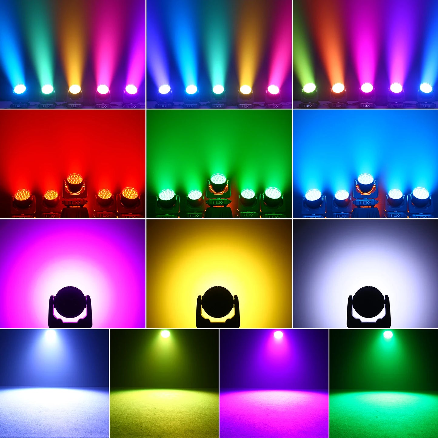 U'King 4Pcs 200W Beam Wash Moving Head Lights 19X15W LED RGBW Zoom Stage Lighting DXM DJ Lights For Disco Bar Party Karaoke KTV