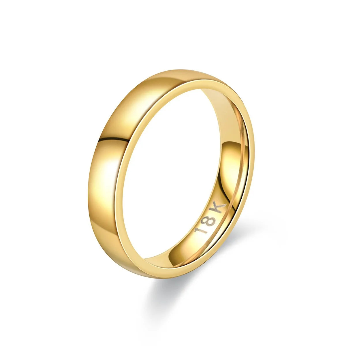 Gold Plated Couple's Wedding Ring - Minimalist Engagement Band Set