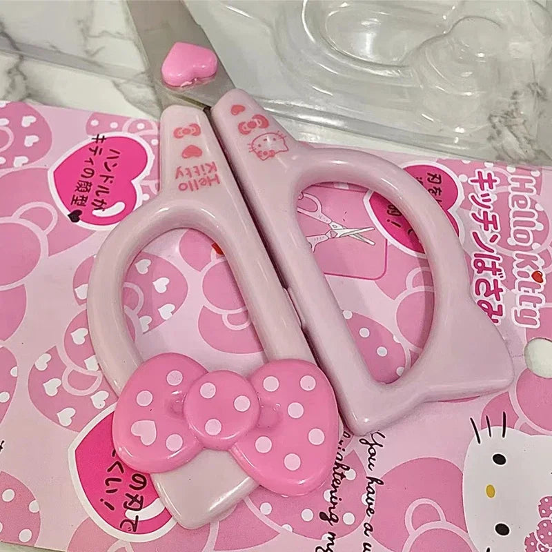 Sanrio Hello Kitty Hand Made Scissors Kawaii Kt Cat Art Scissors Kid Stationery School Office Supplies Girls Gifts