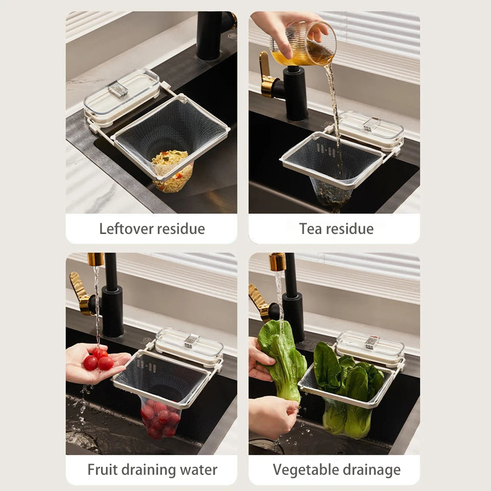 Mounted Kitchen Drain Filter With Collapsible Basket