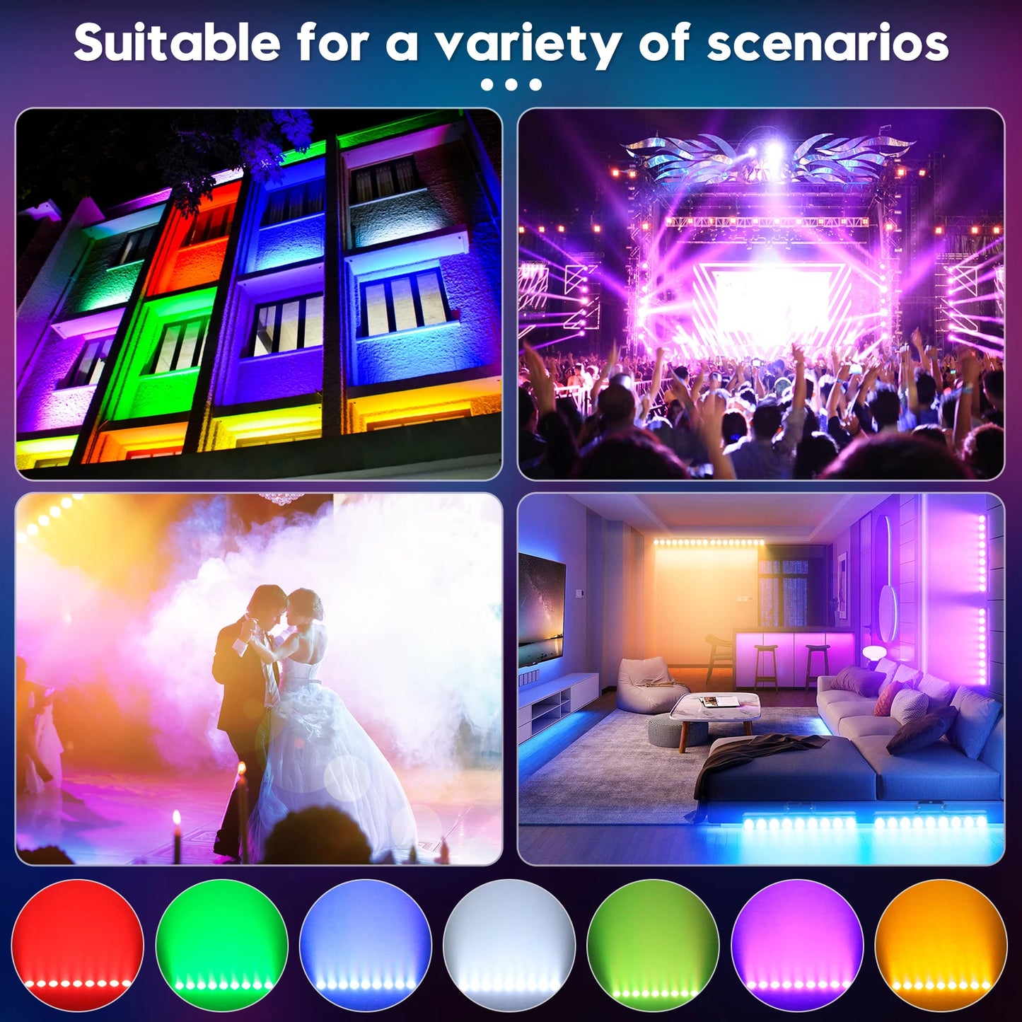 2/4PCS RGBW Long Strips LED Wall Wash Lamp Stage Dyeing Lights DJ Bar Strobe Light Stage Effect Lighting Projector for Party