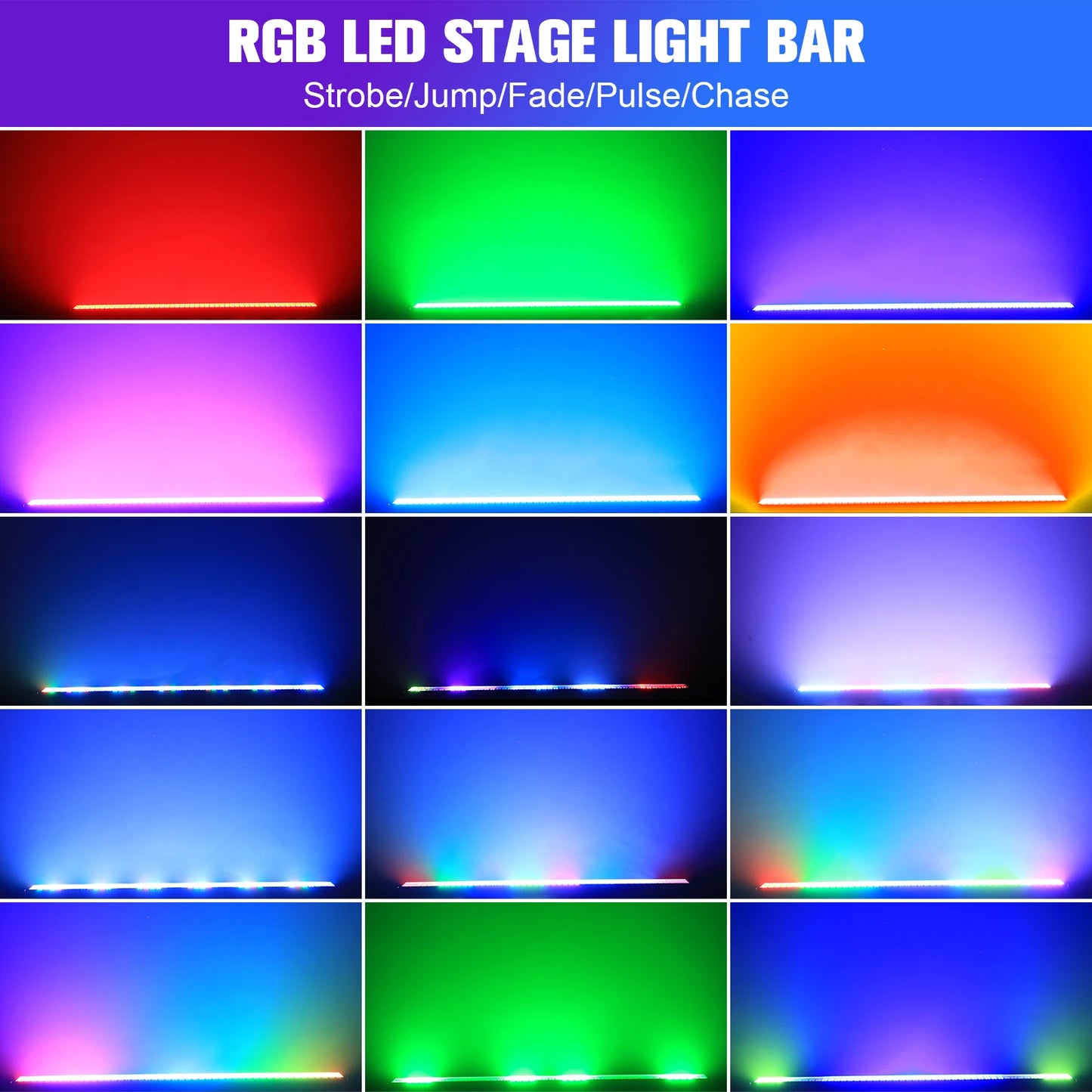 U'King 150W 768LEDs Pixel Wall Washer Light 150W RGB LED Stage Light Bar Commercial Lighting For Wedding Party KTV Bar