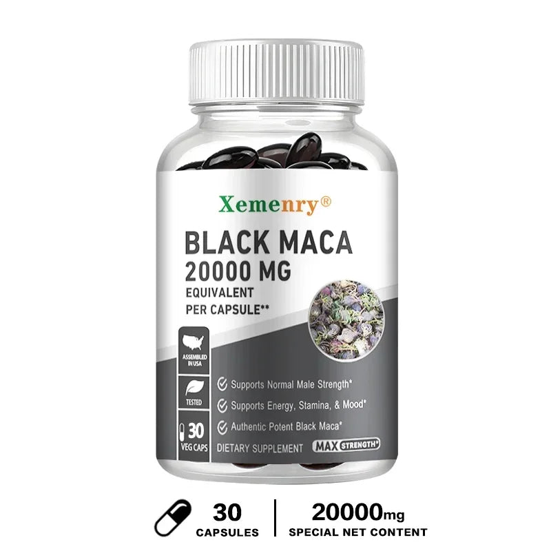 Black Maca Root - Increases Energy, Endurance and Muscle Mass, Improves Mood and Performance