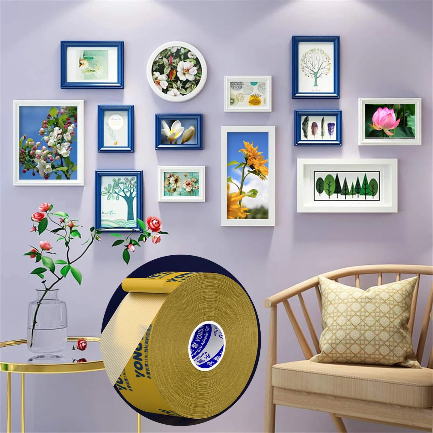 More Thick and sticky Double Sided Adhesive Tape Transparent Sticky for DIY Crafts Paste Photo Gift Wrap Rug Fixed Wall Decor