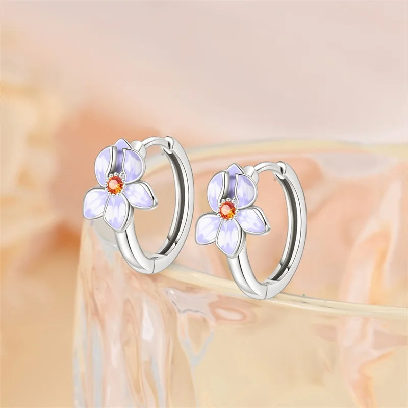 925 Sterling Silver Nature-Inspired Earrings - Butterfly, Bee & Flower Collection