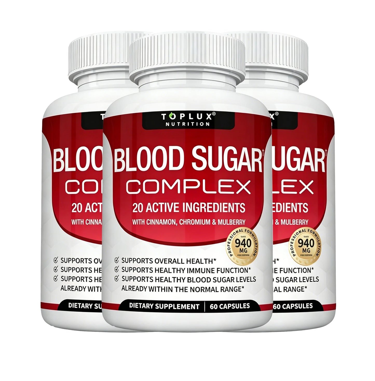 Premium Blood Sugar Complex Supplement Supports Healthy Blood Sugar Levels Already Within Normal Range 60 Blood Sugar Capsules