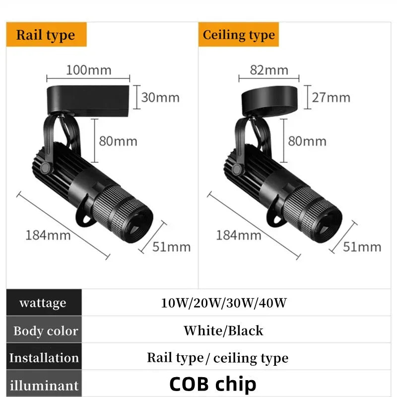 led spotlight Stage ambient light bar KTV spotlight ceiling COB downlight shop Commercial restaurant beam track light