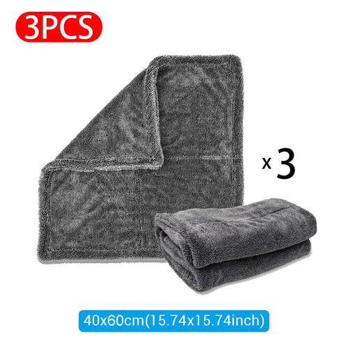 1200GSM/600GSM Microfiber Car Cleaning Towel - Double-Sided Super Absorbent