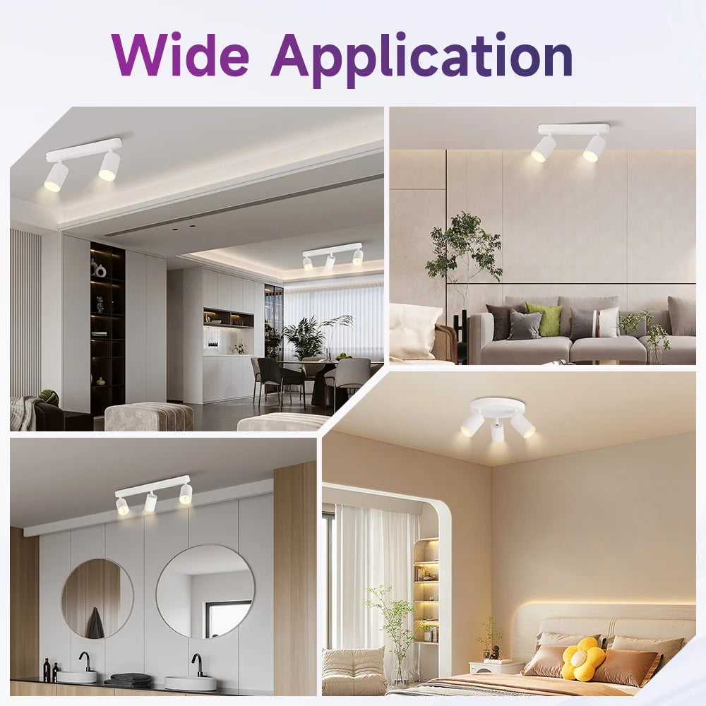 GU10 Led Spotlight Replaceable Bulb Track Light 110V 220V Led Ceiling Lighting Indoor for Home Decor Kitchen Fixture Track Light