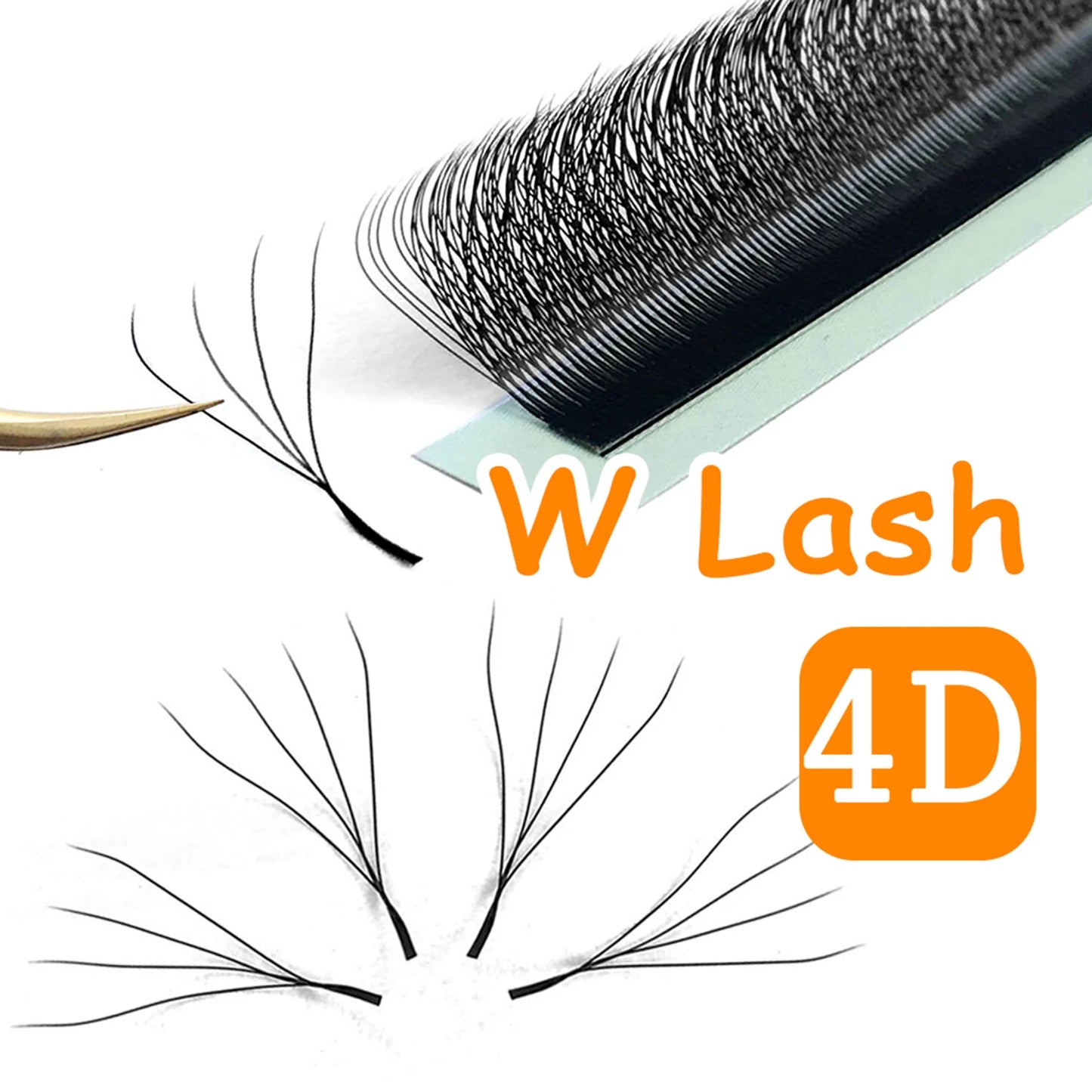 4D W Eylash Extension 5D 3D Russia Volume W Lash Fluffy Premade Fans Clover Mink Faux Cil Lashes Dolly Hybrid Eyelash 3D Cilios