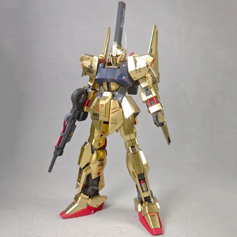 Hyakushiki MSN-100 HG 1/144 Champagne Color Mech Assembly Model Kit Action Figures Kids Puzzle Toys Decorative Gift Collectible