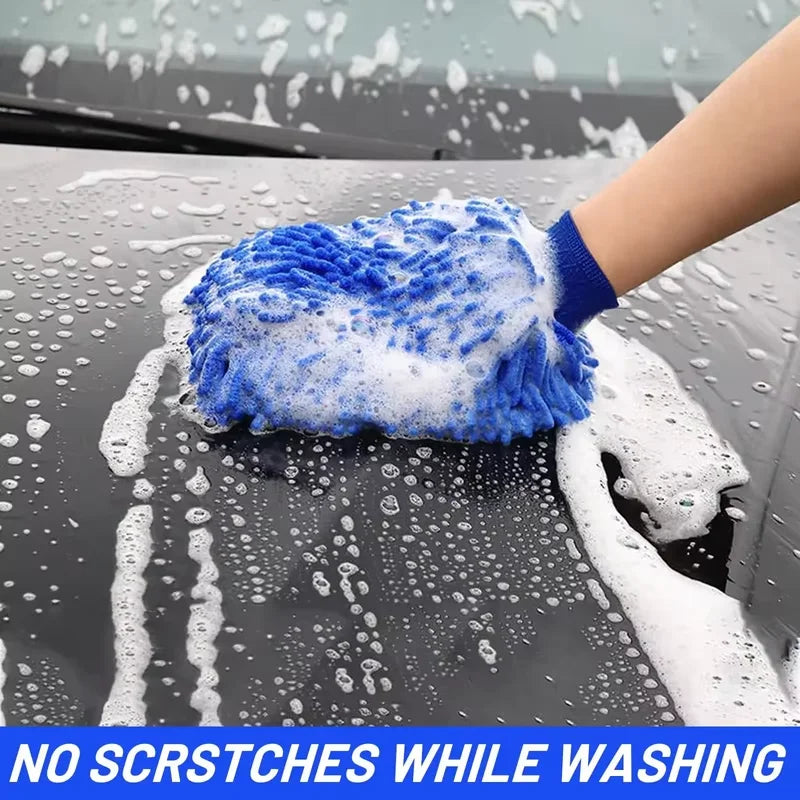 Chenille Plush Gloves for Car Cleaning - Premium Quality