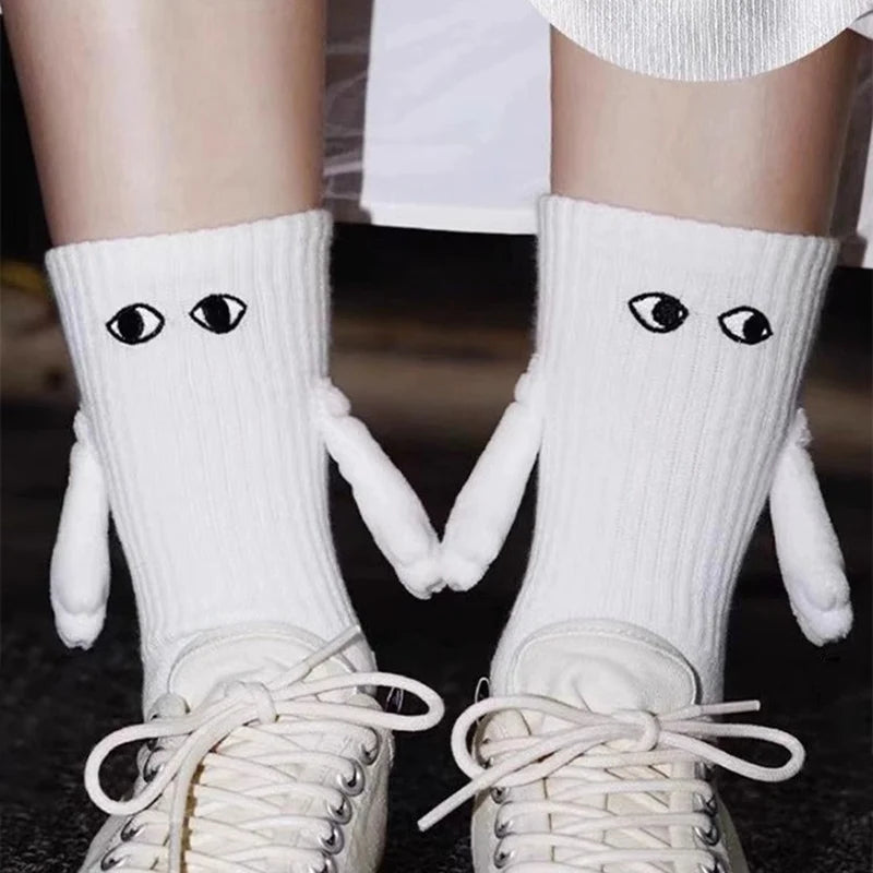 Funny Couple Magnetic Holding Hands Socks
