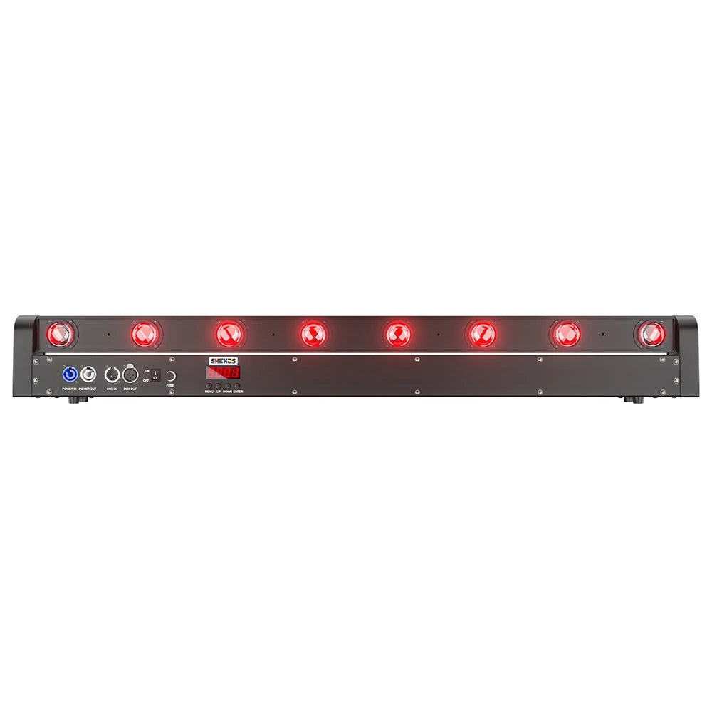 2/4pcs 8x12W RGBW LED Strip Beam Moving Head Light for DJ Disco Party Wedding KTV Bar DMX512 Control SHEHDS Stage Lighting