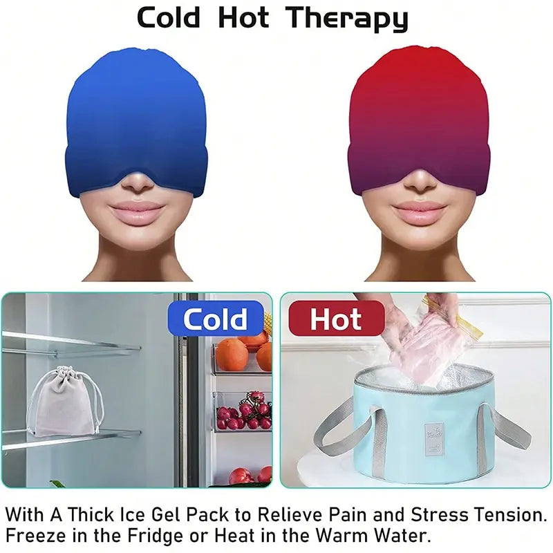 Hot & Cold Therapy Migraine Headache Relief Cap
