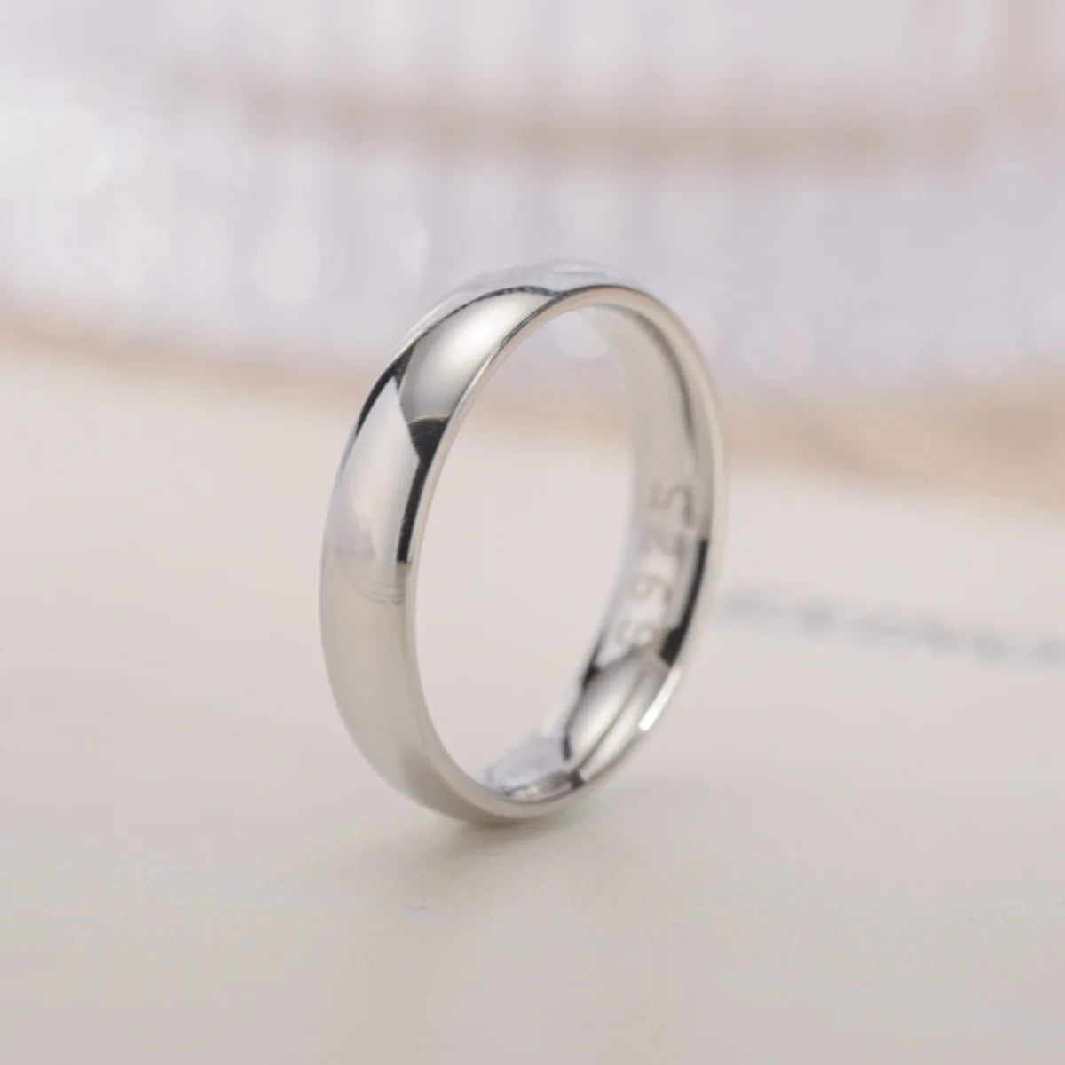 Gold Plated Couple's Wedding Ring - Minimalist Engagement Band Set