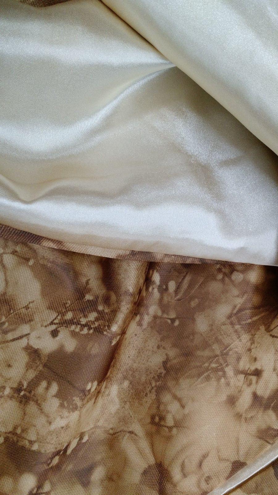 DaDa Bedding Earthy Tones Floral Brown Pleated Bed Skirt - 14" Drop (BS-BM6118L-1)