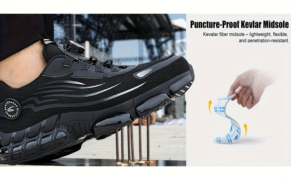 Job Site Work Shoes Men'S Puncture Proof Comfort Cushion Anti Slip Industrial