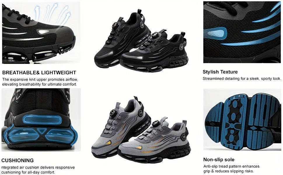 Job Site Work Shoes Men'S Puncture Proof Comfort Cushion Anti Slip Industrial
