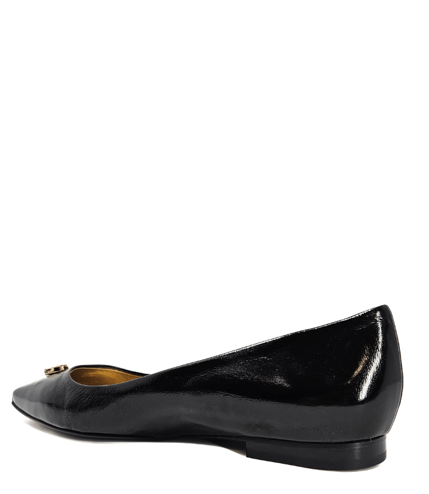 Maira Black Pointy Ballet With Jewel