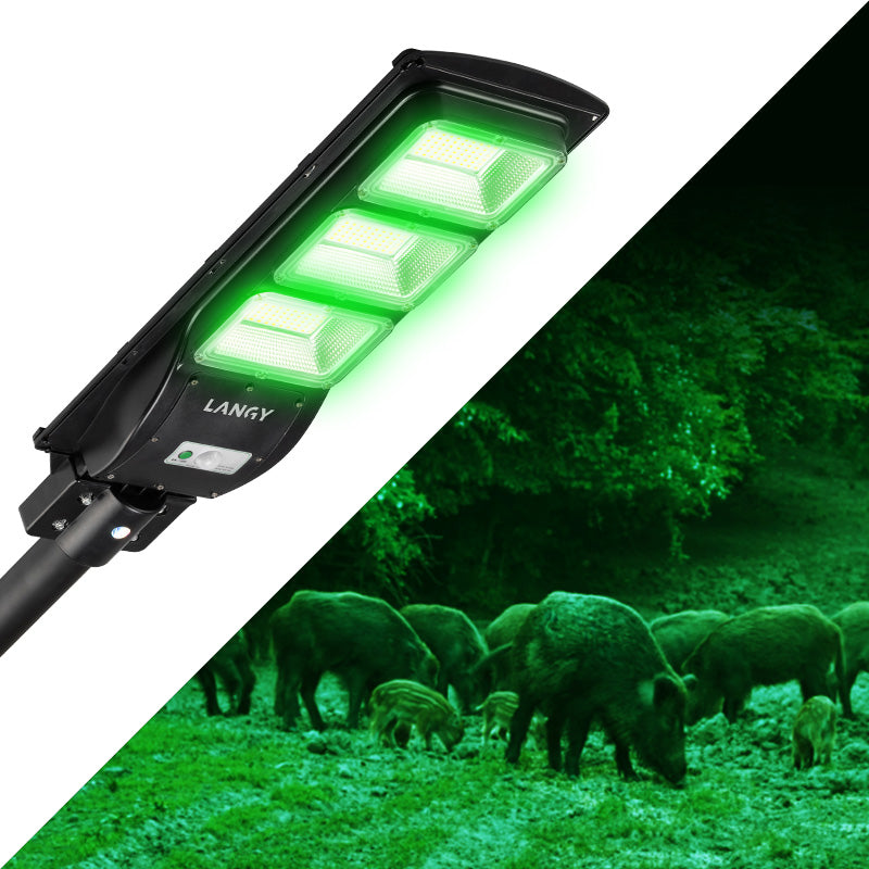 Solar Green Light for Hunting Hogs Deer,Fish light -15,000lumens