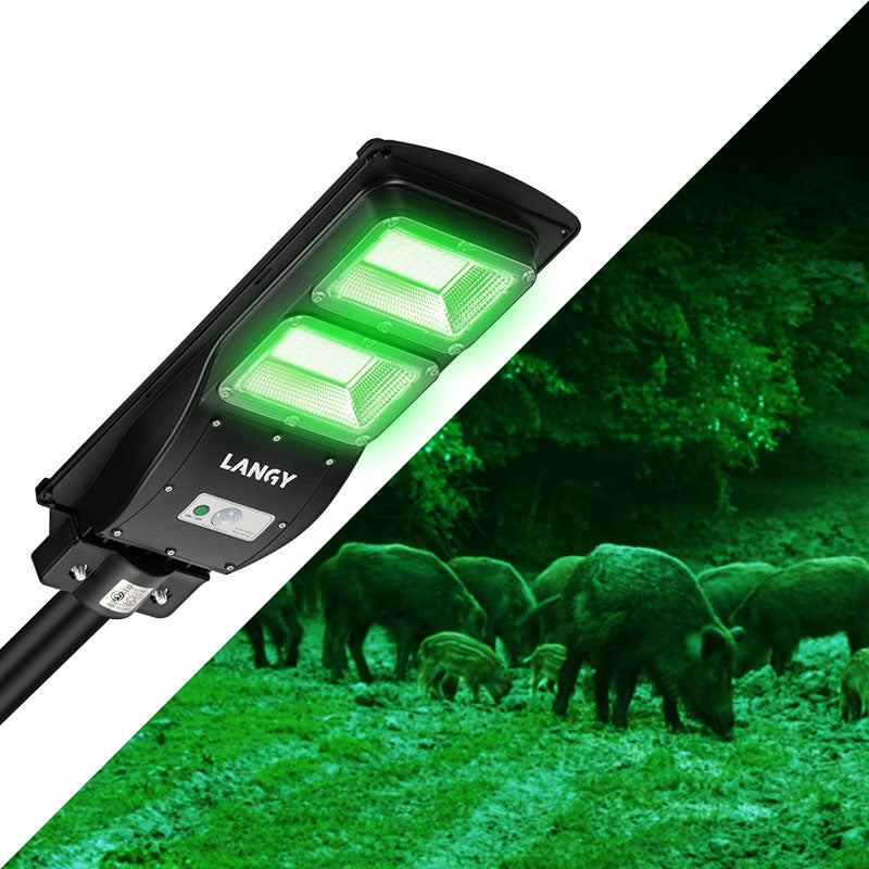 Solar Green Feeder Light for Hunting -10,000 lumens