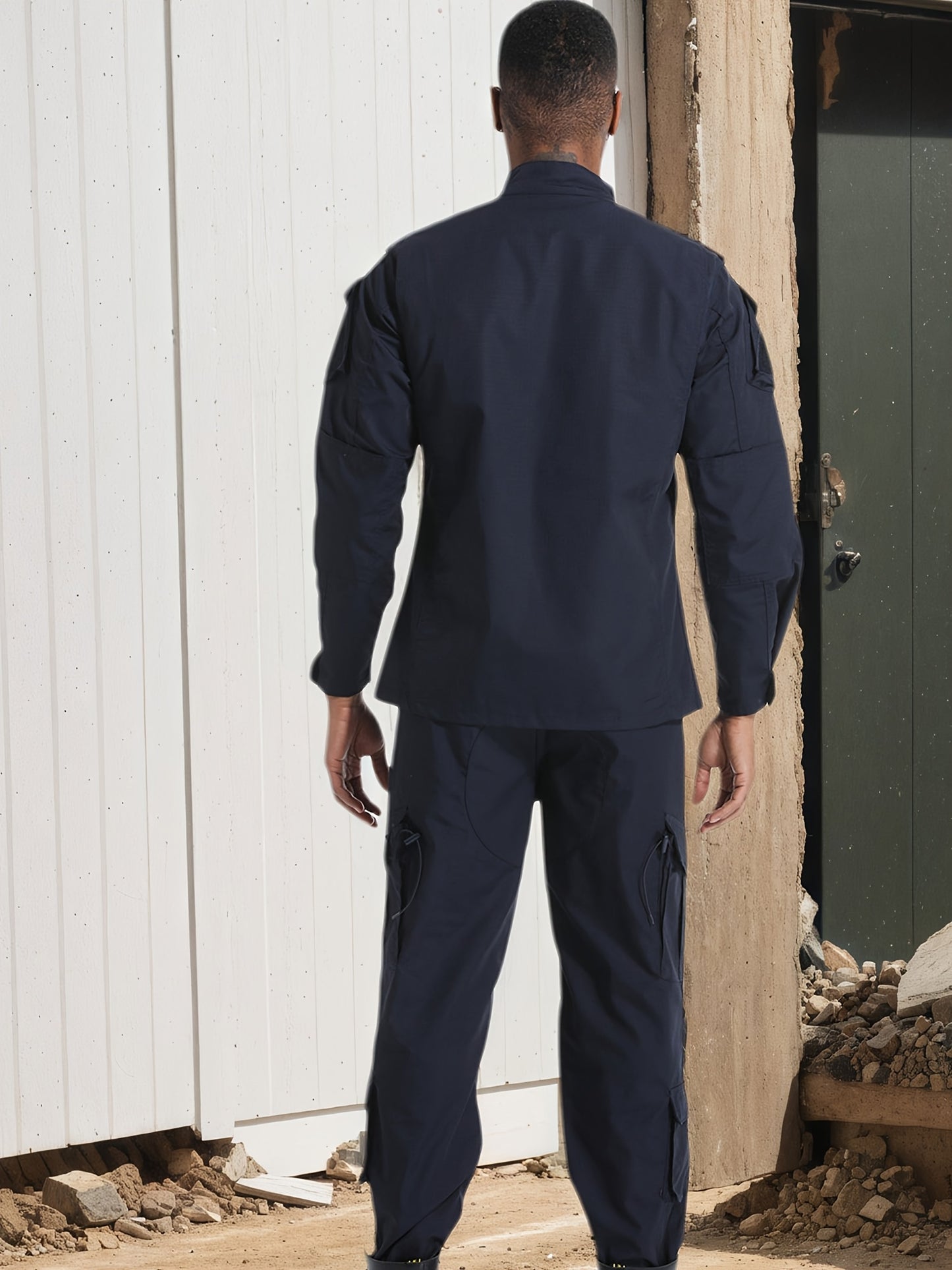 Men's Tactical Combat Jacket And Pant Set Ripstop Military Uniform Outdoor Hunting Paintball Airsoft Casual Clothes, Mechanic, Technician, And Construction Worker Suits, Outdoor Work Pants, Work Uniforms, Military Outfit for