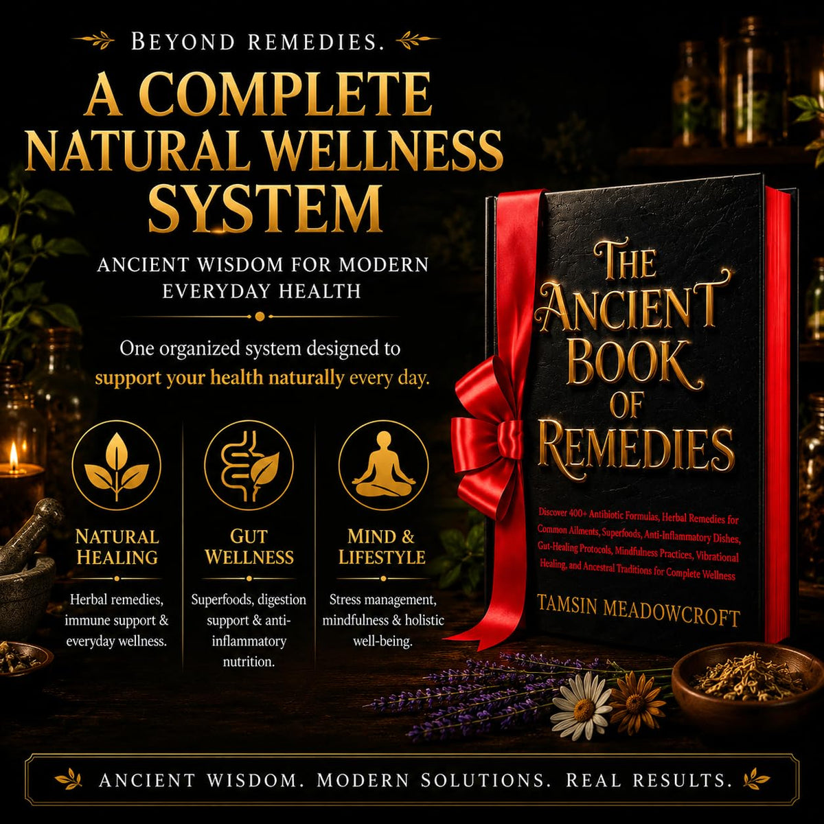 The Ancient Book of Remedies: A Complete Wellness Guide, Not Just a Herbal Remedy Book. Discover 400+ Antibiotic Formulas, Herbal Remedies for Common ... Ancestral Traditions for Complete Wellness