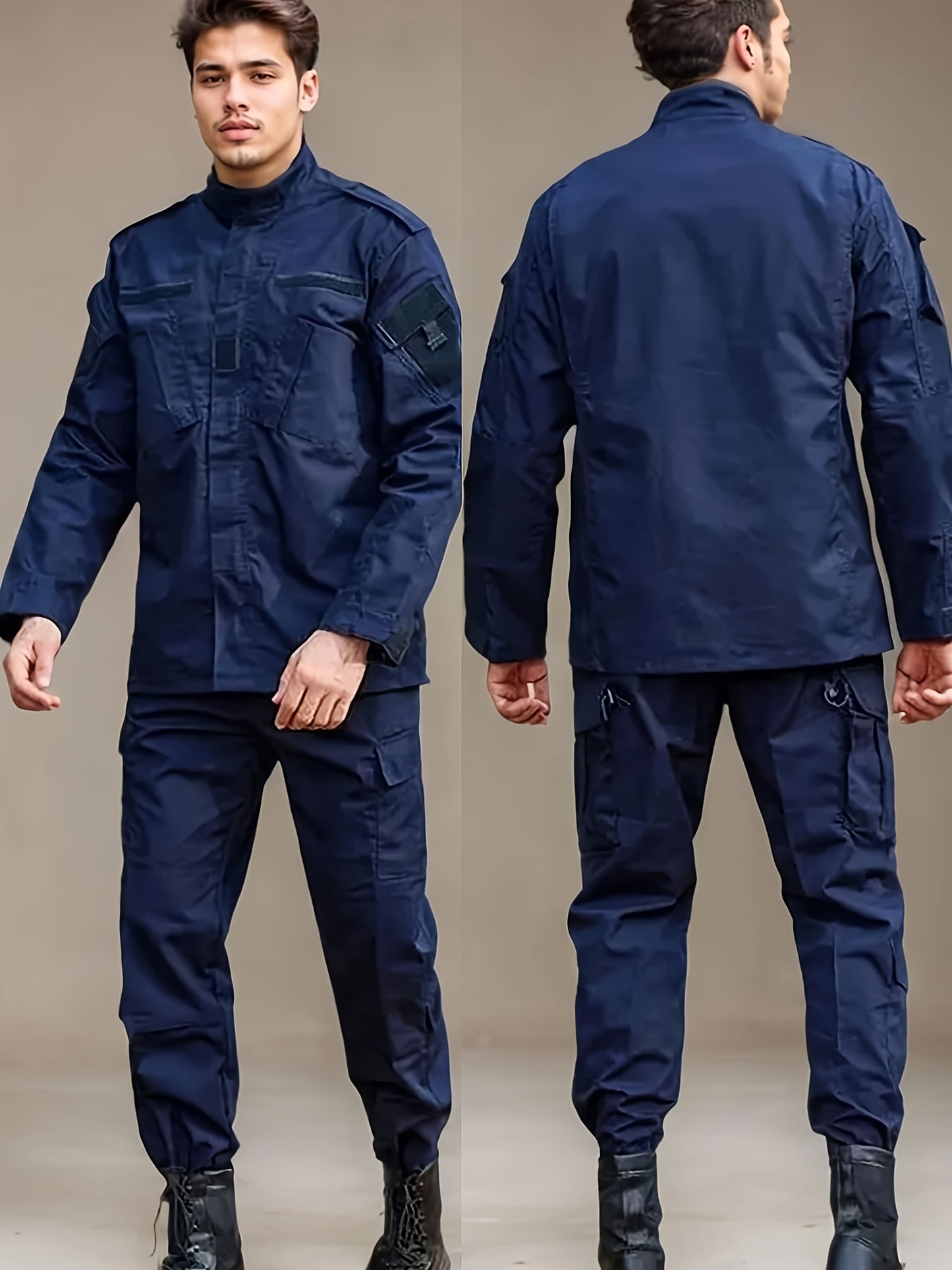 Men's Tactical Combat Jacket And Pant Set Ripstop Military Uniform Outdoor Hunting Paintball Airsoft Casual Clothes, Mechanic, Technician, And Construction Worker Suits, Outdoor Work Pants, Work Uniforms, Military Outfit for