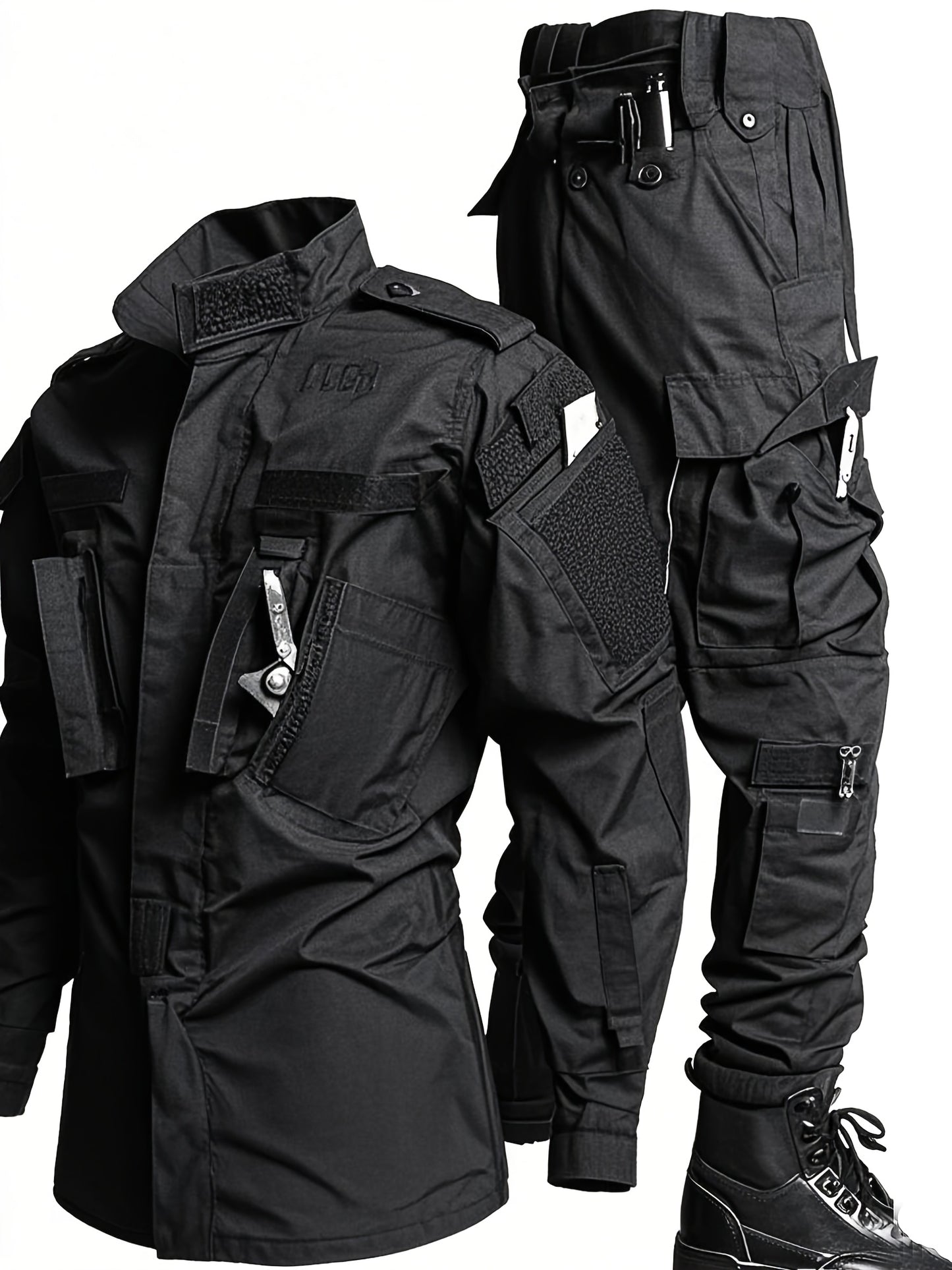Men's Tactical Combat Jacket And Pant Set Ripstop Military Uniform Outdoor Hunting Paintball Airsoft Casual Clothes, Mechanic, Technician, And Construction Worker Suits, Outdoor Work Pants, Work Uniforms, Military Outfit for
