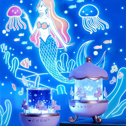 Films & Soothing Sounds Projector Night Lights For Kids